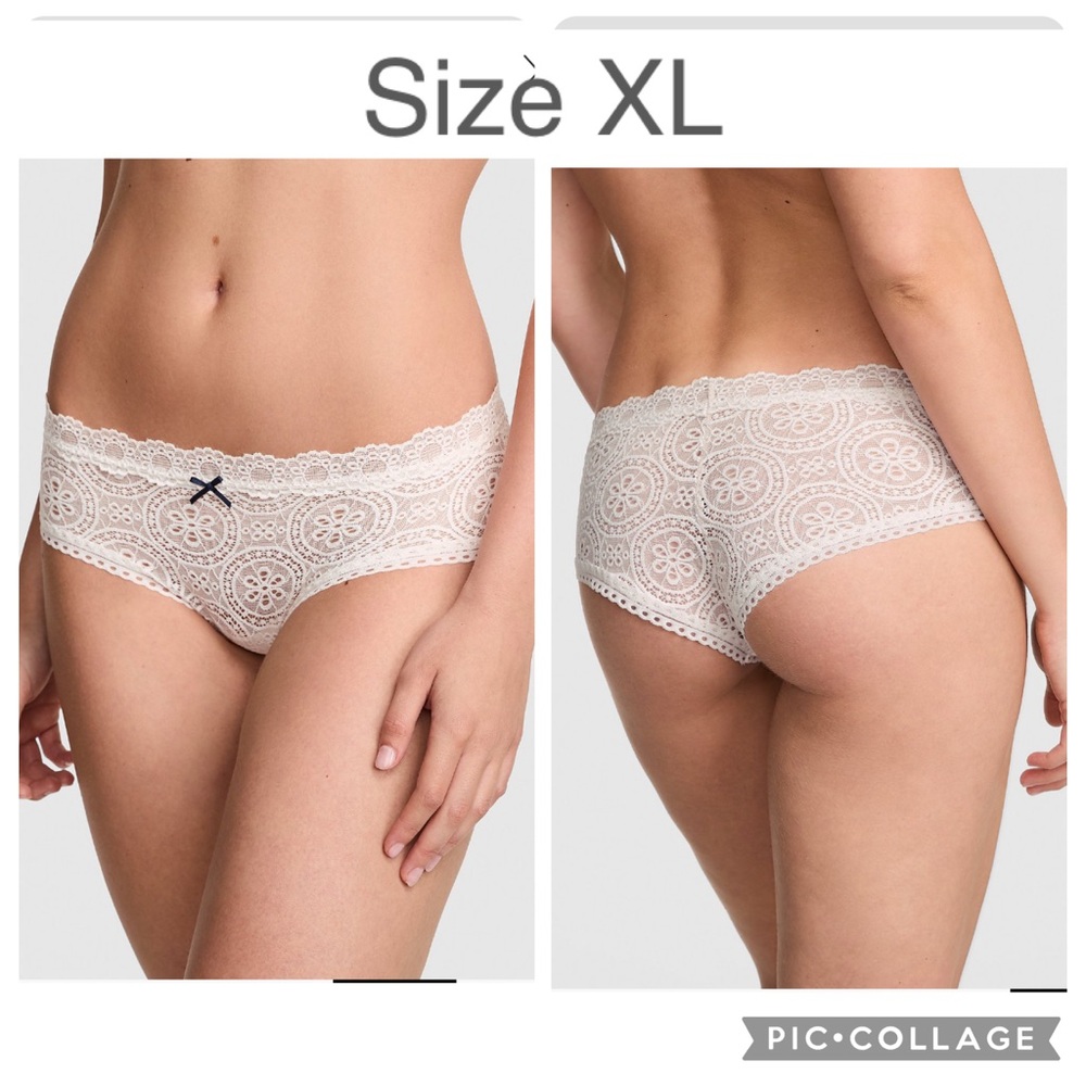 🔥VS Pink 💕Wink💕 lace cheeky panty sz XL NWT